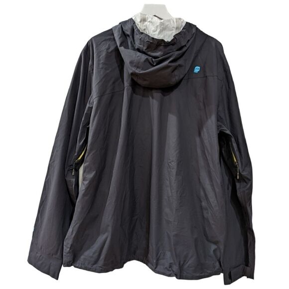 ORAGE Men's Pinstripe Nylon Windbreaker Hooded Full Zip Jacket Size XL - Picture 4 of 8